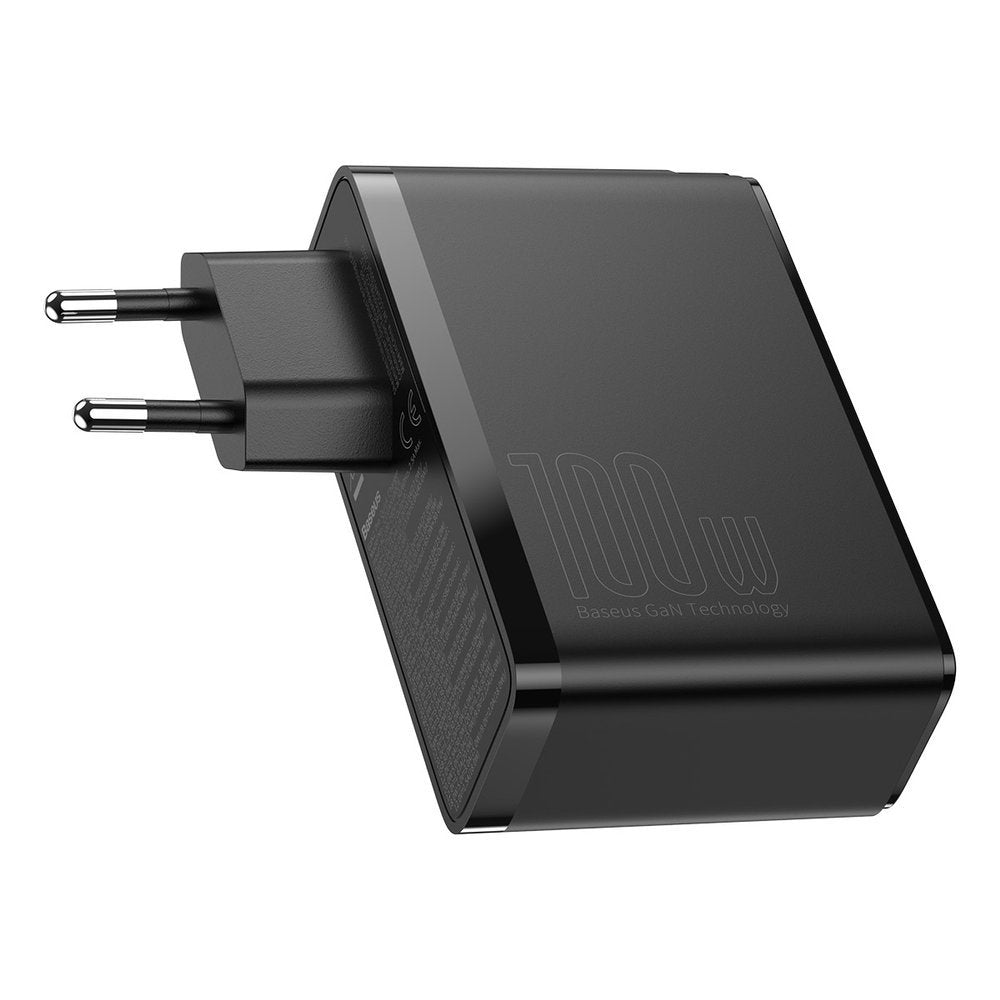 Ładowarka sieciowa Baseus GaN2 Pro, 100W, 5A, 2 x USB-A - 2 x USB-C, czarna CCGAN2P-L01