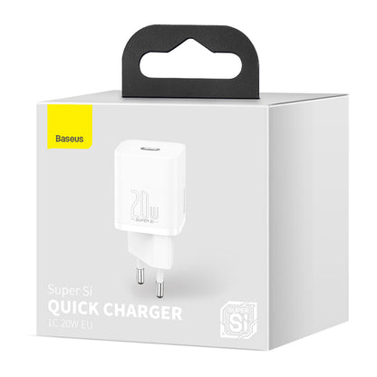 Ładowarka sieciowa Baseus Super Si, 20 W, 3 A, 1 x USB-C, biała CCSUP-B02