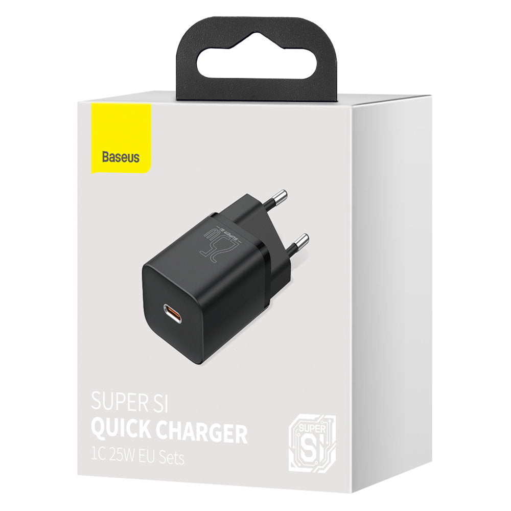 Ładowarka sieciowa Baseus Super Si, 25 W, 3 A, 1 x USB-C, czarna CCSP020101