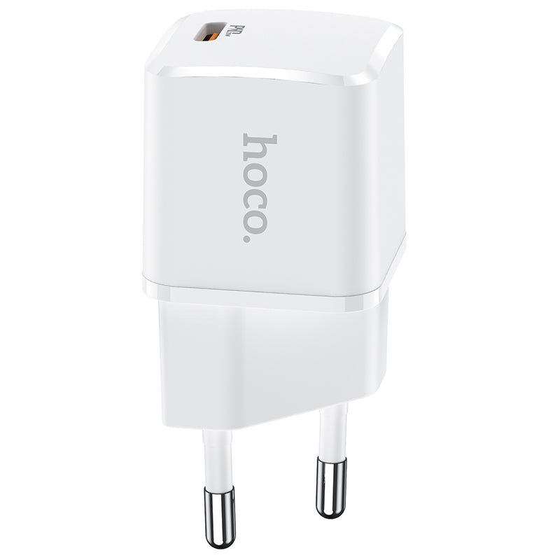 Ładowarka sieciowa HOCO N10, 20W, 3A, 1 x USB-C, biała