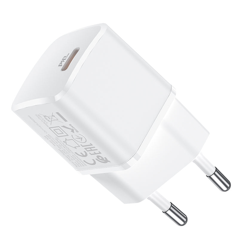 Ładowarka sieciowa HOCO N10, 20W, 3A, 1 x USB-C, biała