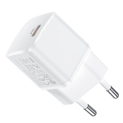 Ładowarka sieciowa HOCO N10, 20W, 3A, 1 x USB-C, biała