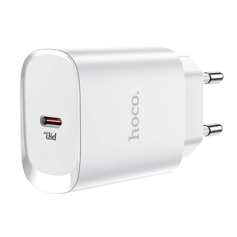 Ładowarka sieciowa HOCO N14, 20W, 3A, 1 x USB-C, biała