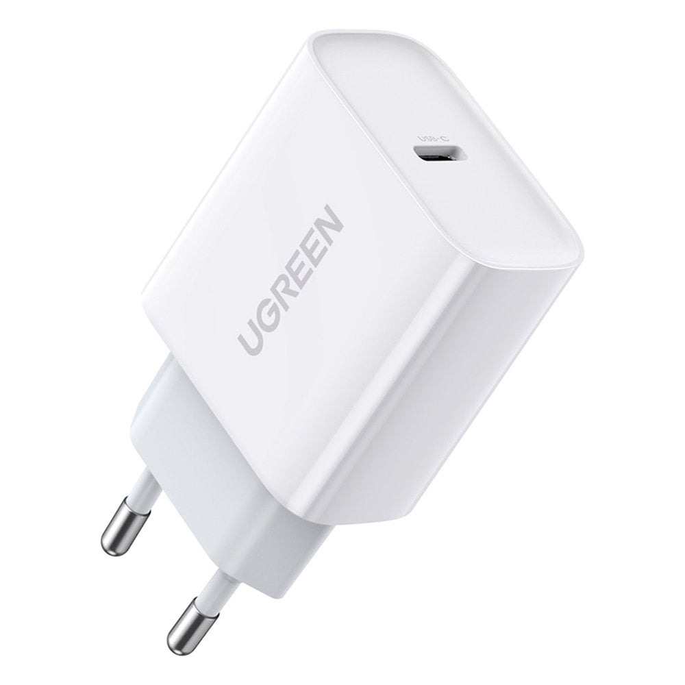 Ładowarka sieciowa UGREEN CD137, 18W, 3A, 1 x USB-C, Biała