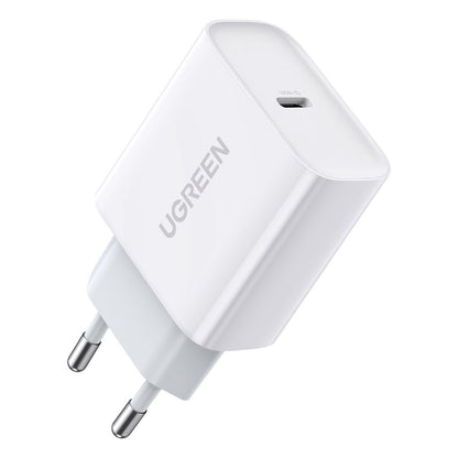 Ładowarka sieciowa UGREEN CD137, 18W, 3A, 1 x USB-C, Biała
