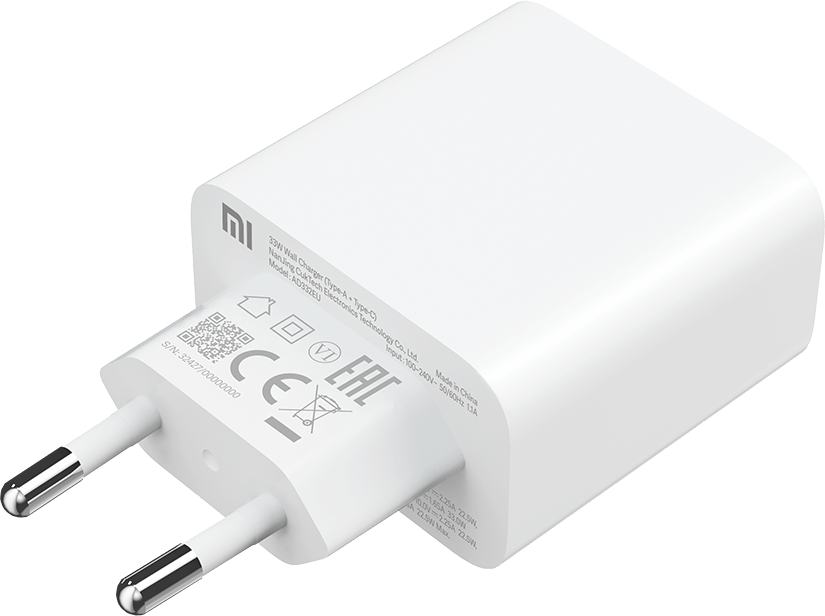 Ładowarka sieciowa Xiaomi, 33W, 3A, 1 x USB-A - 1 x USB-C, biała BHR4996996GL