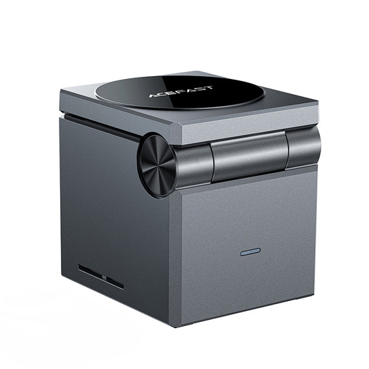 Ładowarka Sieciowa Bezprzewodowa Acefast E18 Rubik's Cube 3w1, 23W, 1.67A, Szara