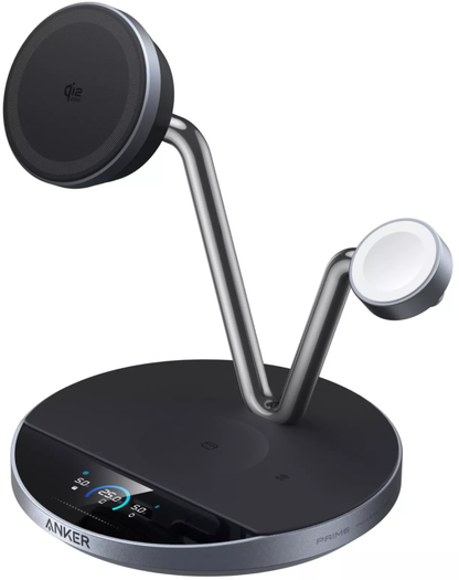 Ładowarka Sieciowa Bezprzewodowa Anker Prime MagGo AirCool 3w1, 25W, Czarna B25X7G11