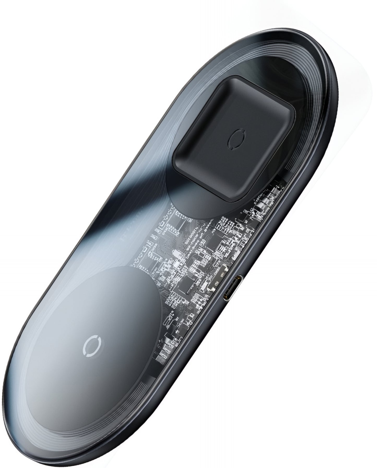 Ładowarka Sieciowa Bezprzewodowa Baseus Simple 2in1, 15W, 1.67A, Przezroczysta WXJK-A01