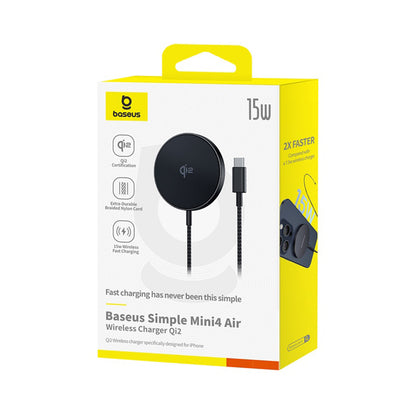 Ładowarka sieciowa bezprzewodowa Baseus Simple Mini4 Air, 15W, 1.67A, Czarna P10278200111-00
