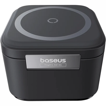 Ładowarka sieciowa bezprzewodowa USB-C Baseus MagPro 3 w 1, 25 W, 1 × USB-C, czarna P10264100123-01
