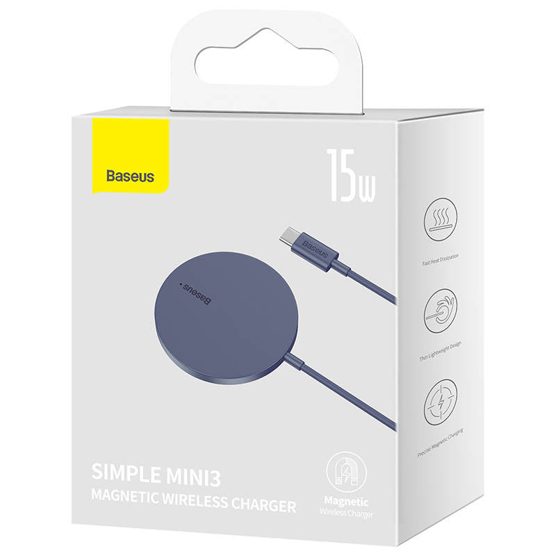 Ładowarka Sieciowa Bezprzewodowa Baseus Simple Mini3, 15W, 1.67A, Fioletowy CCJJ040205