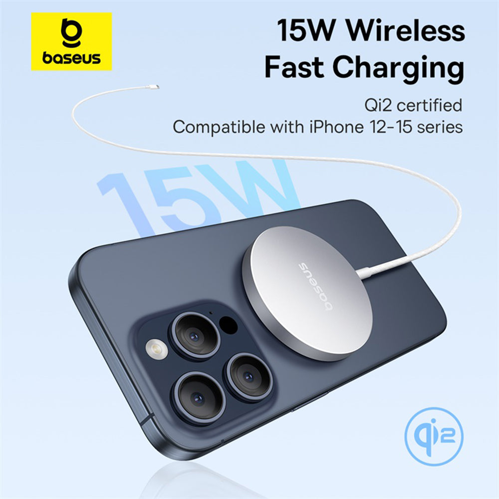Ładowarka Sieciowa Bezprzewodowa Baseus Simple Mini4 Air, 15W, 1.67A, Srebrna P10278200S11-00