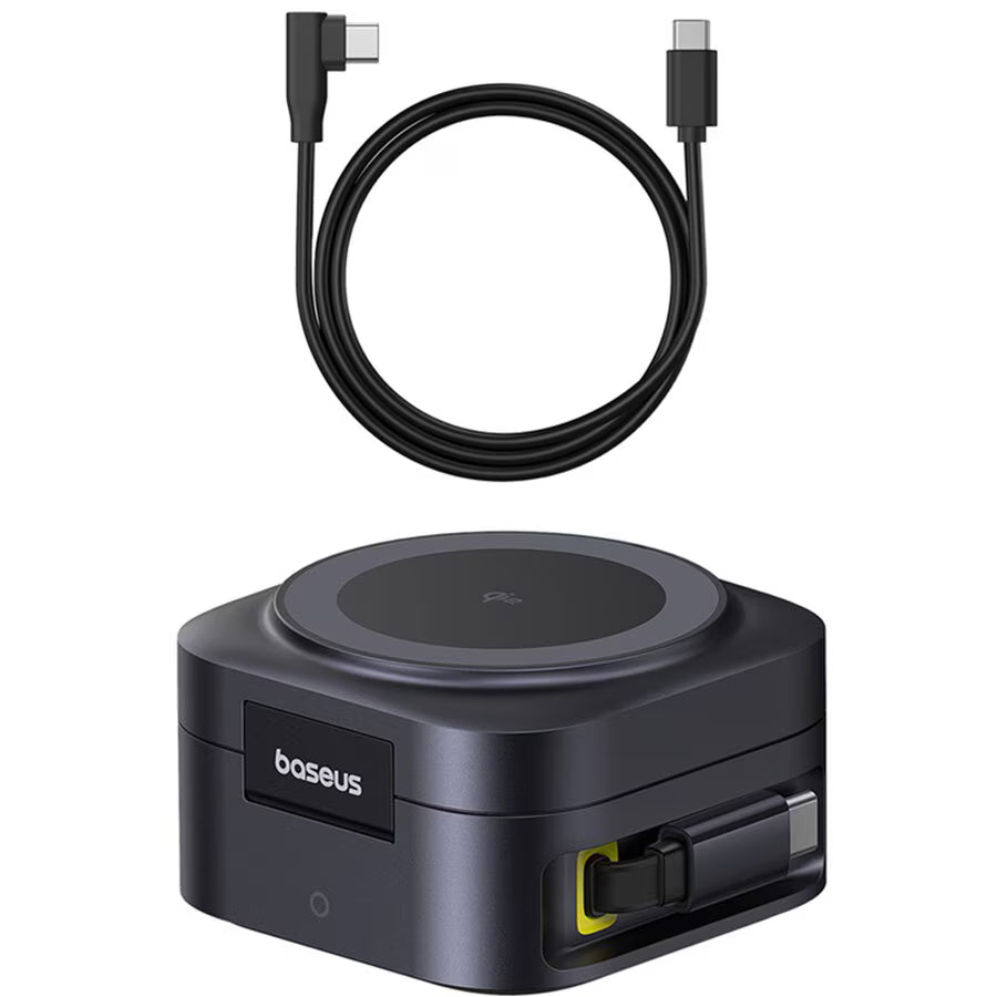 Ładowarka Sieciowa Bezprzewodowa Baseus PicoGo 2w1, 67W, 3A, 1 x USB-C, Czarna P10276800123-00