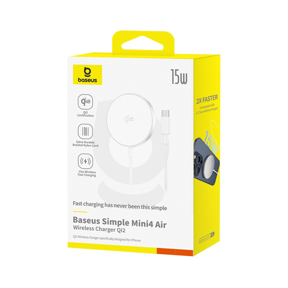 Ładowarka Sieciowa Bezprzewodowa Baseus Simple Mini4 Air, 15W, 1.67A, Srebrna P10278200S11-00