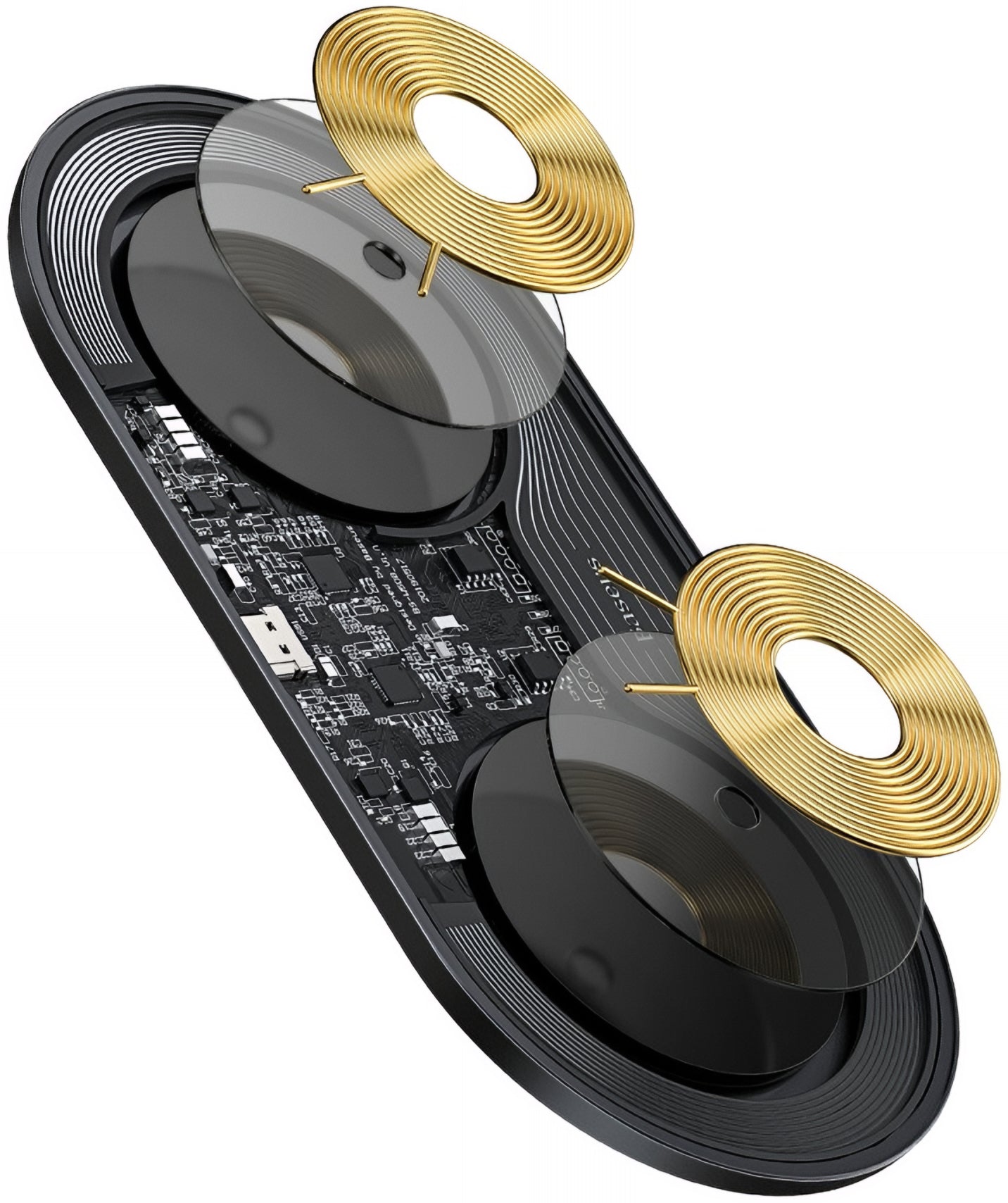 Ładowarka Sieciowa Bezprzewodowa Baseus Simple 2in1, 15W, 1.67A, Przezroczysta WXJK-A01