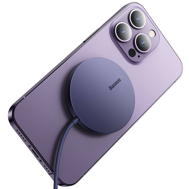 Ładowarka Sieciowa Bezprzewodowa Baseus Simple Mini3, 15W, 1.67A, Fioletowy CCJJ040205