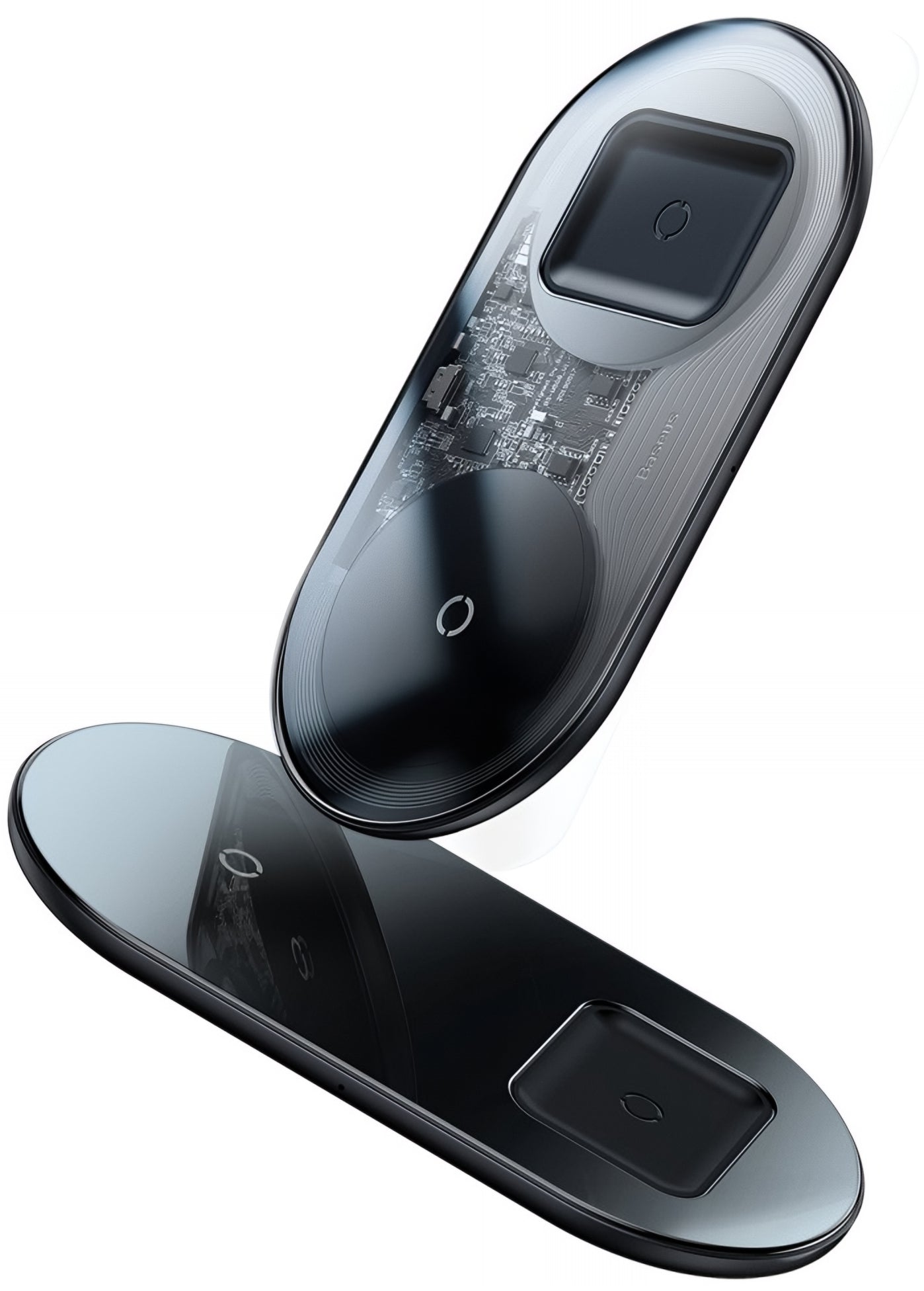 Ładowarka Sieciowa Bezprzewodowa Baseus Simple 2in1, 15W, 1.67A, Przezroczysta WXJK-A01