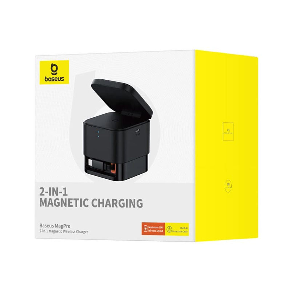 Ładowarka Sieciowa Bezprzewodowa Baseus MagPro, 25W, 1.67A, 1 x USB-C, Czarna P10264100123-00
