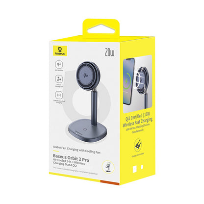 Ładowarka Sieciowa Bezprzewodowa Baseus Orbit 2 Pro 2w1, 20W, 1.67A, Szara P10273500813-00