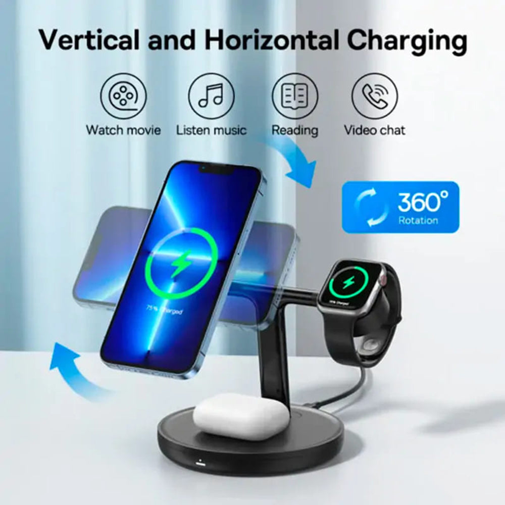 Ładowarka sieciowa bezprzewodowa Baseus Swan 3w1, 20W, 1.67A, P10221302113-Z1