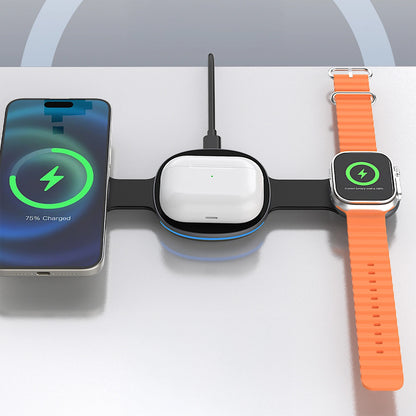 Dudao A11S 3in1 Wireless Network Charger, 15W, Black