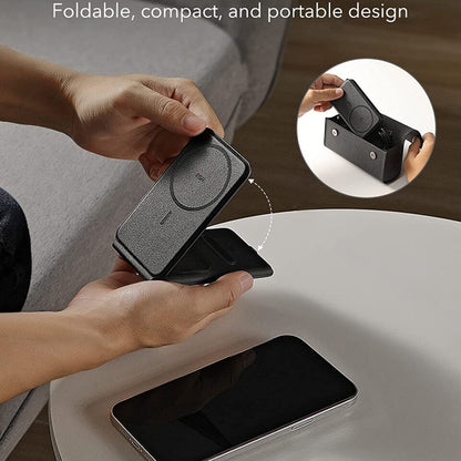 Ładowarka Sieciowa Bezprzewodowa ESR Travel 3w1, 15W, 1.67A, Czarna