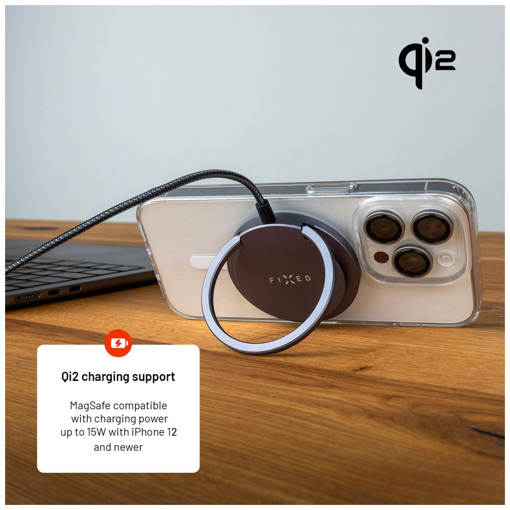 Fixed Ring Wireless Network Charger, 15W, 1.67A, Gray