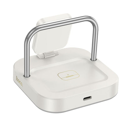 Ładowarka Sieciowa Bezprzewodowa HOCO CQ16A 3w1, 15W, 1.67A, Biała