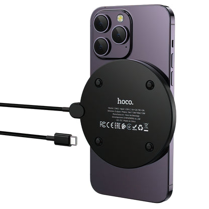 Ładowarka Sieciowa Bezprzewodowa HOCO CW62, 15W, 1.67A, Czarny