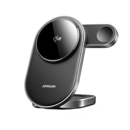 Ładowarka Sieciowa Bezprzewodowa Joyroom JR-W17 3w1, 15W, 1.67A, Czarna