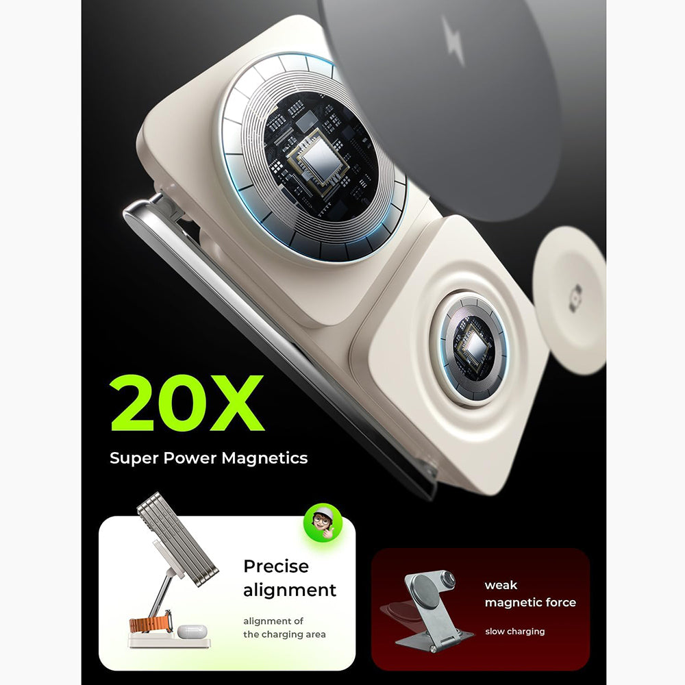 Lisen 3in1 Wireless Network Charger, 15W, 1.67A, White YL0223110006