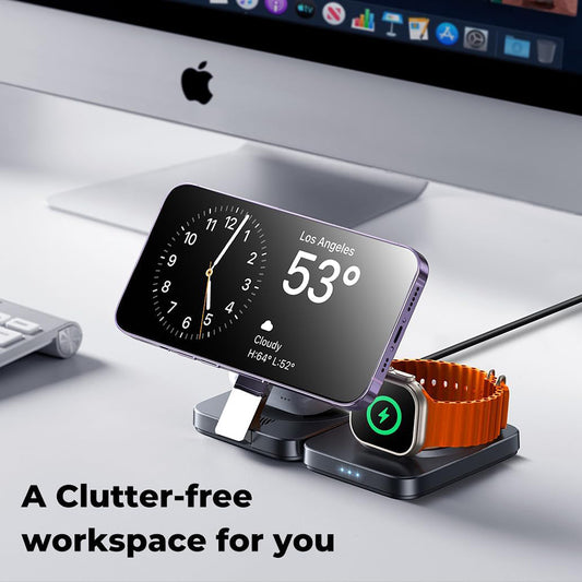 Ładowarka Sieciowa Bezprzewodowa Lisen W103 3w1, 7.5W, 1.1A, Czarny YL0324090008