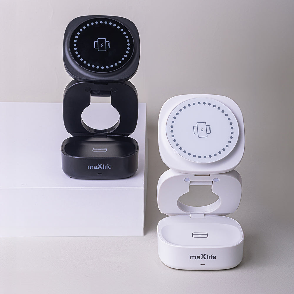 Ładowarka Sieciowa Bezprzewodowa MaXlife MXWC-06 3w1, 15W, 1.67A, Czarna