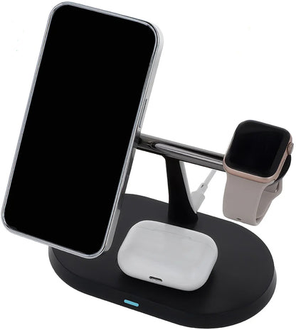 Ładowarka Sieciowa Bezprzewodowa MaXlife MXWC-03 3w1, 15W, 1.67A, Czarna