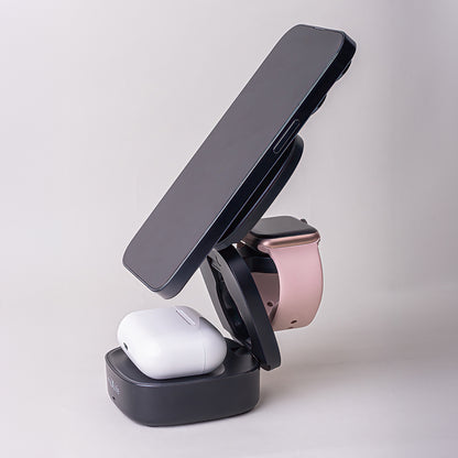 Ładowarka Sieciowa Bezprzewodowa MaXlife MXWC-06 3w1, 15W, 1.67A, Czarna