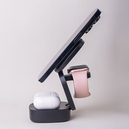 Ładowarka Sieciowa Bezprzewodowa MaXlife MXWC-06 3w1, 15W, 1.67A, Czarna