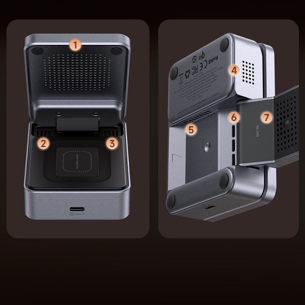 Ładowarka sieciowa bezprzewodowa McDodo CH-5192 3w1, 22.5W, 1.67A, Szara