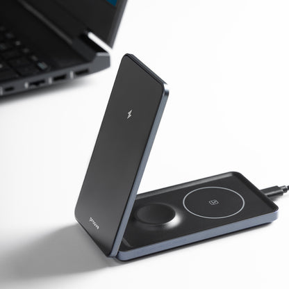 Ładowarka Sieciowa Bezprzewodowa Proove Metal Edge 3w1, 15W, 1.67A, Szara WSME15010003