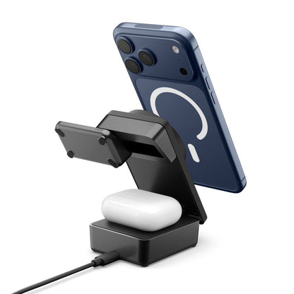 Ładowarka Sieciowa Bezprzewodowa Spigen EF323MQ Essential 3in1, 25W, Czarna ACH10398