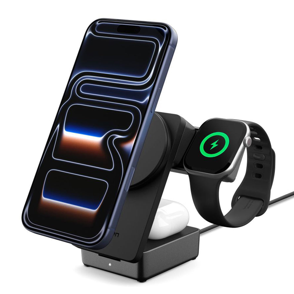 Ładowarka Sieciowa Bezprzewodowa Spigen EF323MQ Essential 3in1, 25W, Czarna ACH10398