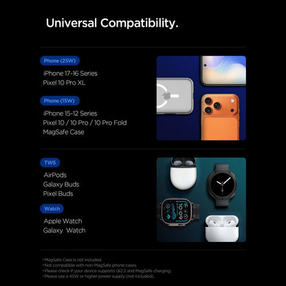 Ładowarka Sieciowa Bezprzewodowa Spigen EF323MQ Essential 3in1, 25W, Czarna ACH10398