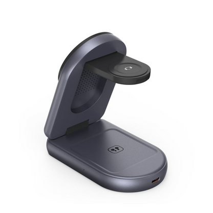 Ładowarka sieciowa bezprzewodowa Tech-Protect A53 3w1, 25W, szara