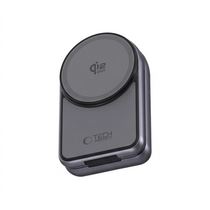 Ładowarka sieciowa bezprzewodowa Tech-Protect A53 3w1, 25W, szara