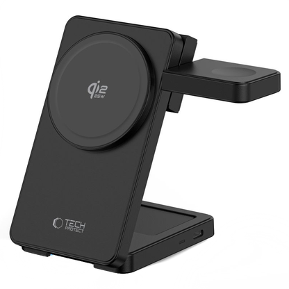 Ładowarka sieciowa bezprzewodowa Tech-Protect A56 3w1, 25W, czarna