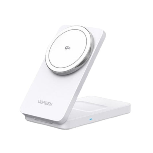 Ładowarka Sieciowa Bezprzewodowa UGREEN W706 2w1, 20W, 1.67A, Biała