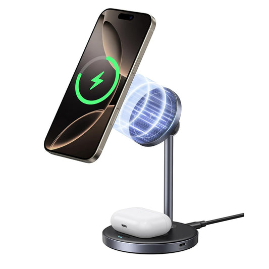 Ładowarka Sieciowa Bezprzewodowa UGREEN W710 3w1, 20W, 1.67A, 1 x USB-C, Czarny