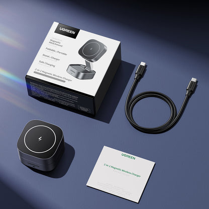 UGREEN W526 3in1 Wireless Network Charger, 20W, 1.67A, 1 x USB-C, Black