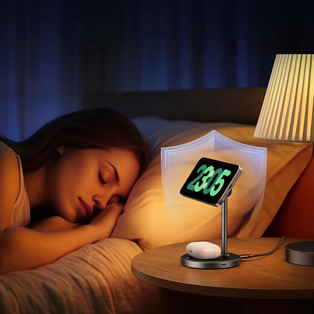 Ładowarka Sieciowa Bezprzewodowa UGREEN W710 3w1, 20W, 1.67A, 1 x USB-C, Czarny