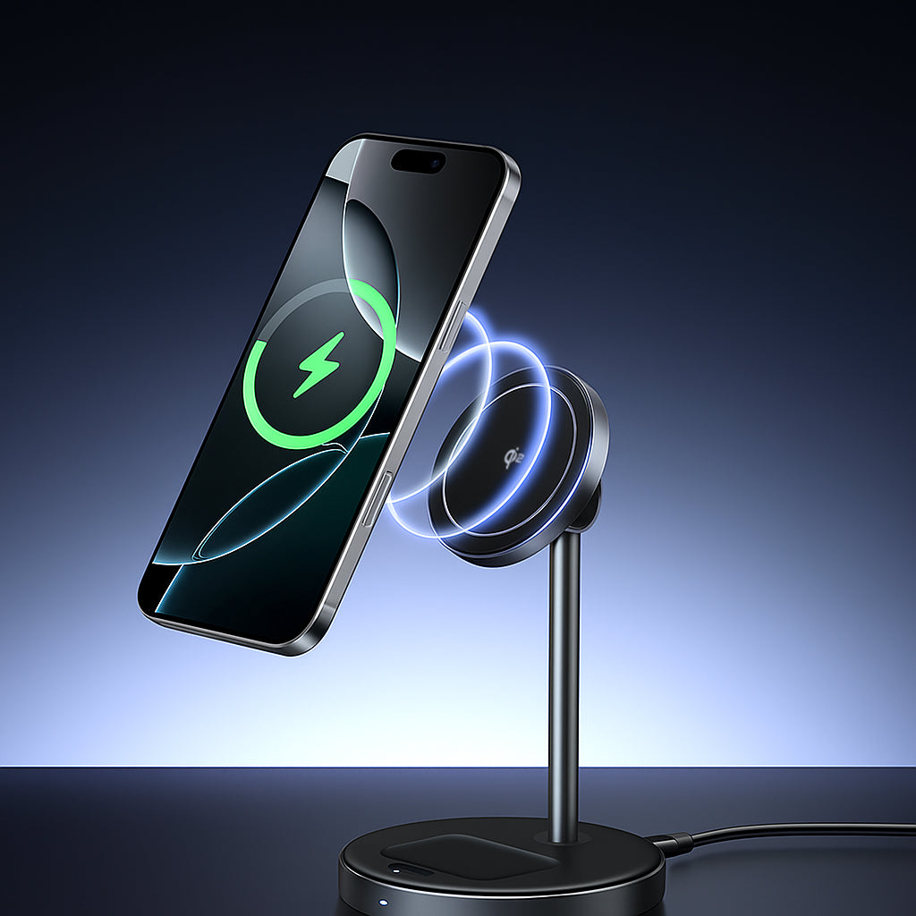 Ładowarka Sieciowa Bezprzewodowa UGREEN W710 3w1, 20W, 1.67A, 1 x USB-C, Czarny